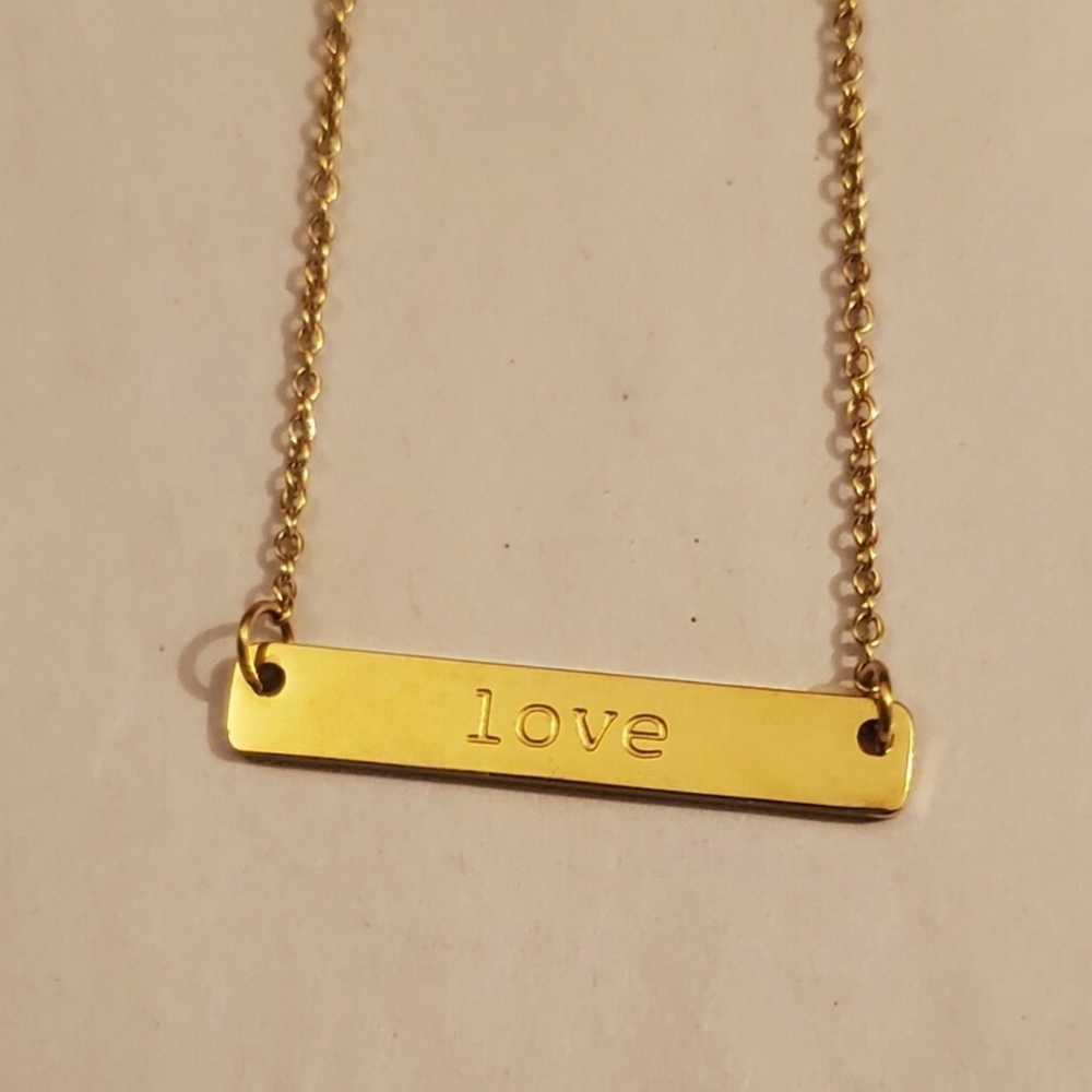 JOOK AND NONA 18k gold plated LOVE necklace